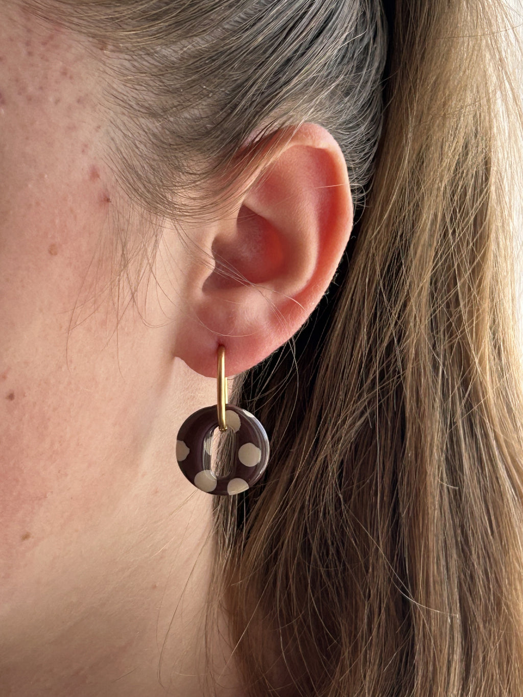 PAMPILLE APPOLINE MARRON A POIS BEIGE